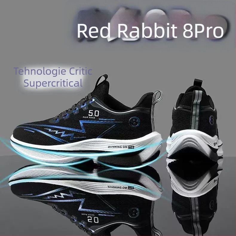 Pantofi de alergare pentru bărbați – partea superioară din piele, talpă TPU, închidere cu șireturi, căptușeală din blană de iepure, toc mic 1–3 cm