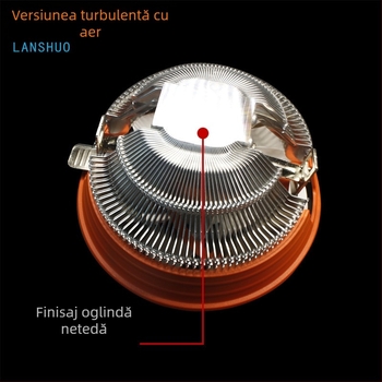 Radiator CPU Swirl versiune, aliaj cupru-aluminiu, răcire cu aer, 2 țevi de transfer termic, USB porturi: 2