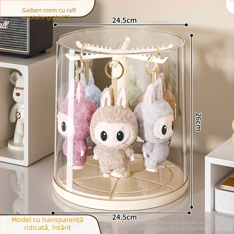 Cutie de depozitare pentru figuri, transparentă PET, protecție împotriva prafului, capacitate 10 L, imprimare logo disponibilă