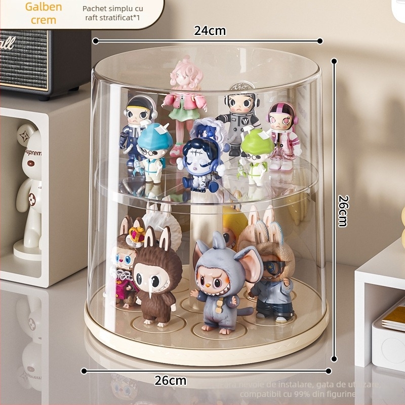 Cutie de depozitare pentru figuri, transparentă PET, protecție împotriva prafului, capacitate 10 L, imprimare logo disponibilă