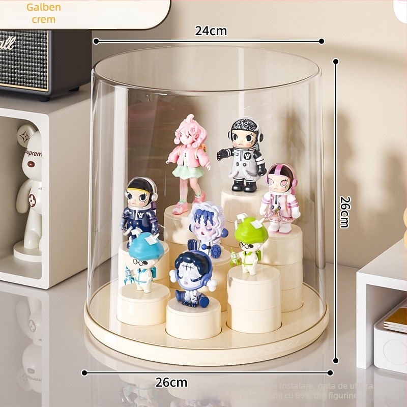 Cutie de depozitare pentru figuri, transparentă PET, protecție împotriva prafului, capacitate 10 L, imprimare logo disponibilă