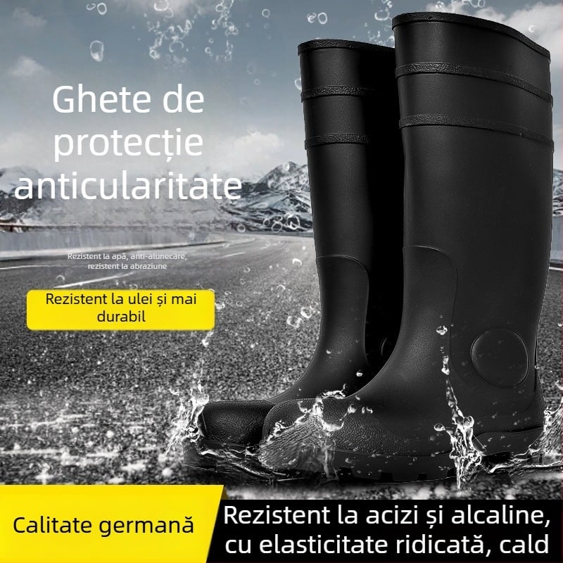 Cizme de ploaie de lucru din cauciuc – impermeabile, rezistente la impact