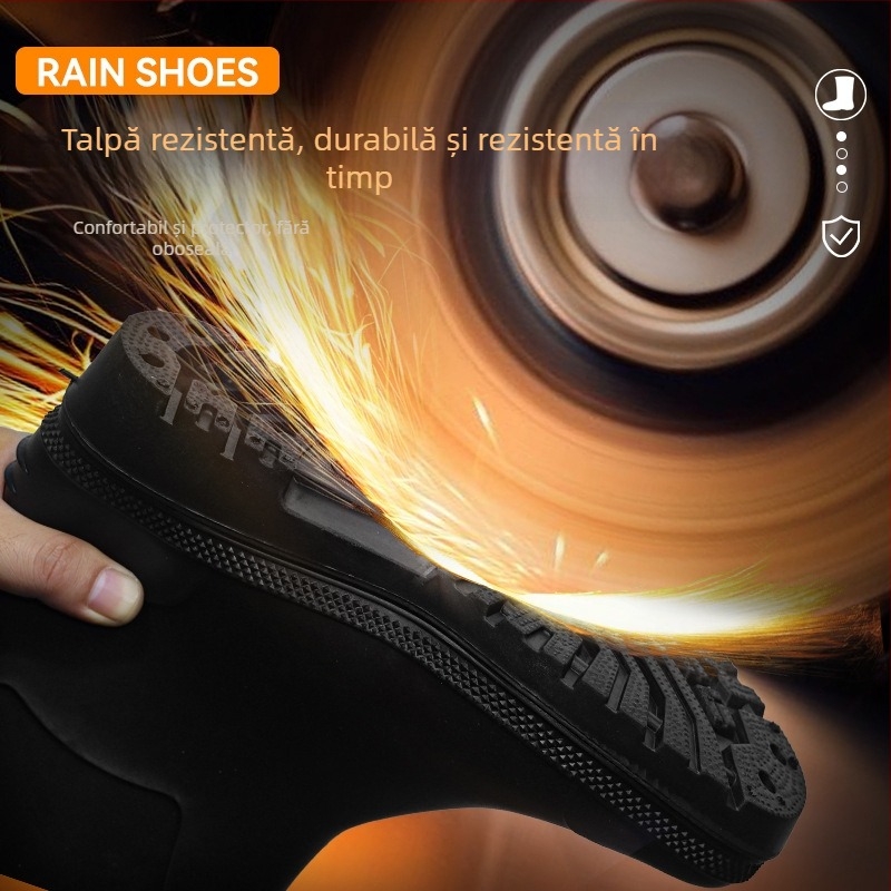 Cizme de ploaie de lucru din cauciuc – impermeabile, rezistente la impact