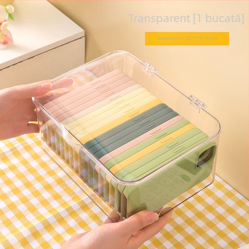 Cutie desktop de depozitare pentru husele de telefoane – protecție împotriva prafului, transparentă, plastic PS, 100% material nou