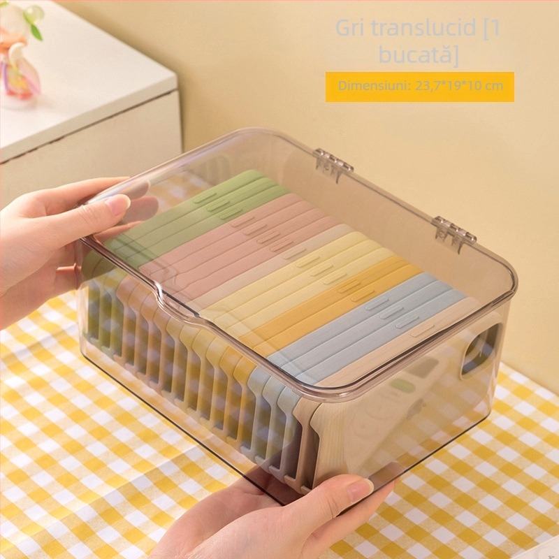 Cutie desktop de depozitare pentru husele de telefoane – protecție împotriva prafului, transparentă, plastic PS, 100% material nou