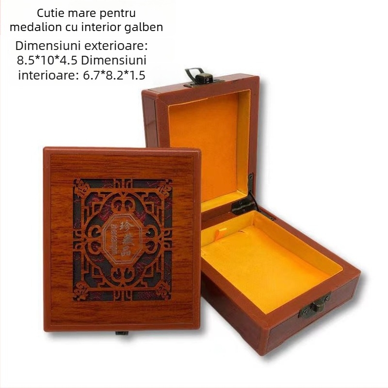 Cutie de afișare pentru brățară, lemn imitativ, ambalaj intern, cutie cadou, ambalaj pentru bijuterii