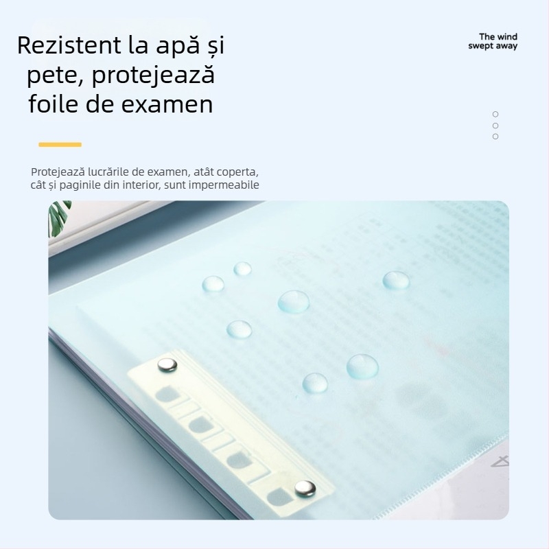 Dosar PP Yaxing cu clemă puternică și clemă pe placă, finisaj mat rezistent la apă, fără imprimare