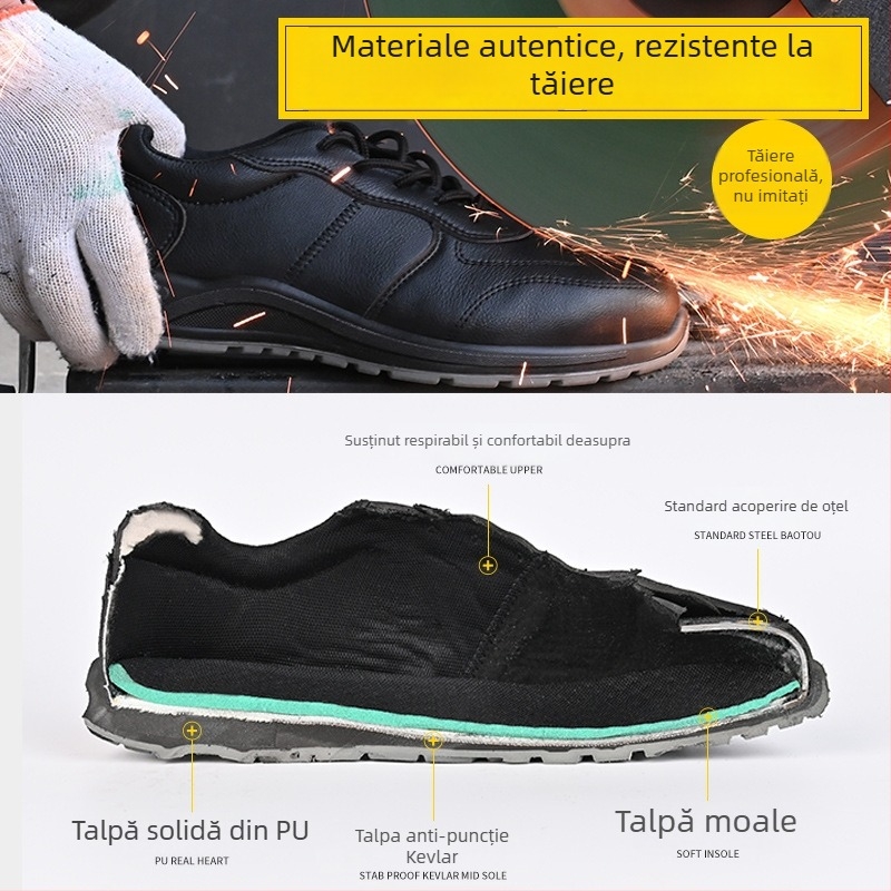 Pantofi de protecție izolați 6KV, anti-șoc și anti-perforație, partea superioară din microfibră respirabilă, vârf din oțel