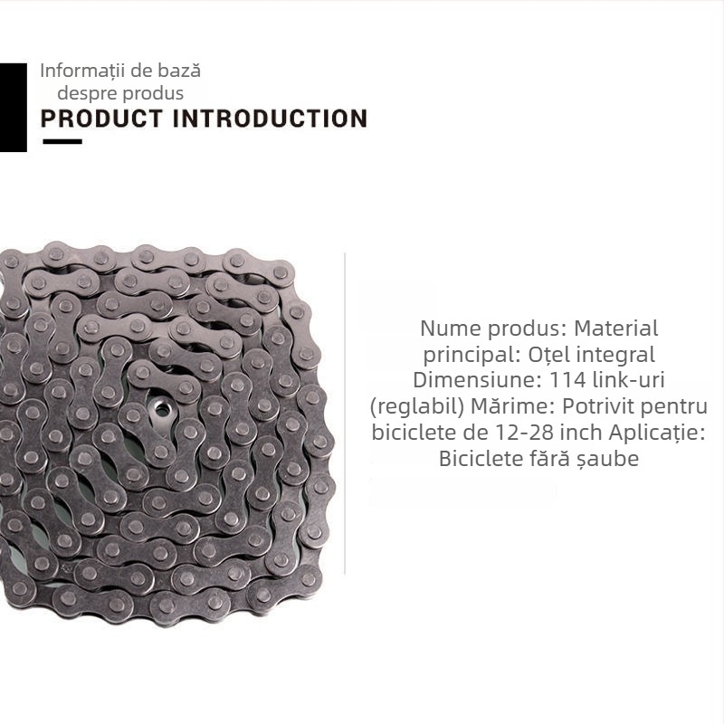 Lanț de bicicletă pentru cărucior și bicicletă de munte, single-speed, cu cataramă magică, lanț cu viteză variabilă 6789 niveluri