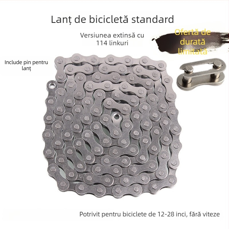 Lanț de bicicletă pentru cărucior și bicicletă de munte, single-speed, cu cataramă magică, lanț cu viteză variabilă 6789 niveluri