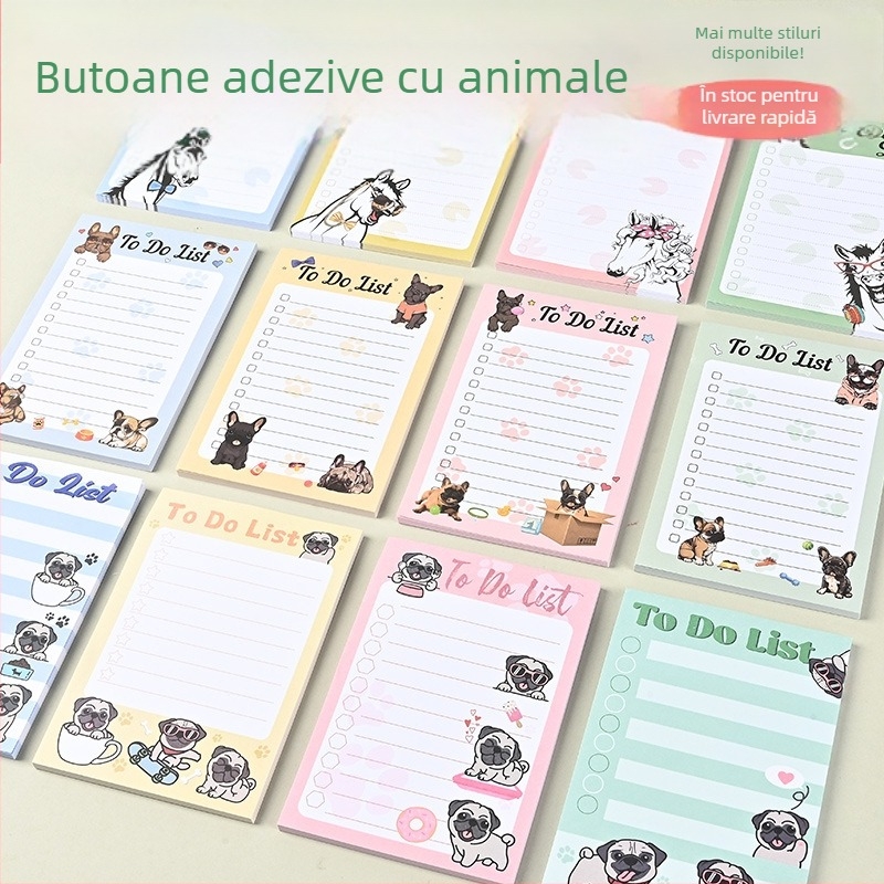 Semne de carte cu animale în stil cartoon și note adezive cu pisică, note reutilizabile, formă: cartoon, marcă: Zeyue