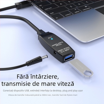 Cablu de extensie USB 3.0, conectori bărbat-femea pentru camere de conferințe, cu amplificator de semnal