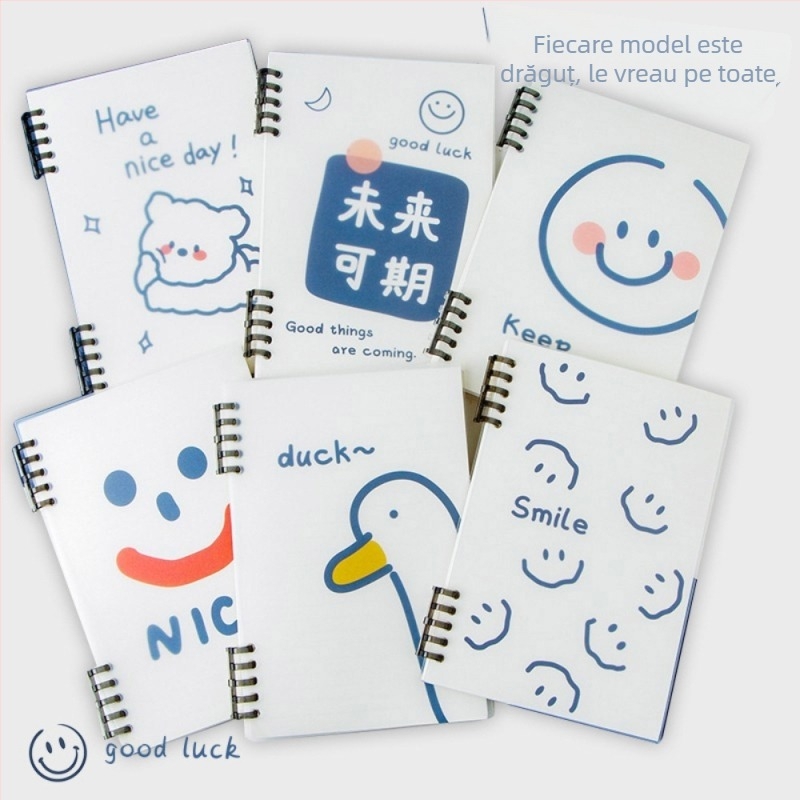 Qiaoguan caiet cu copertă PP, foi detașabile, hârtie din pulpă de lemn 80 g/m²