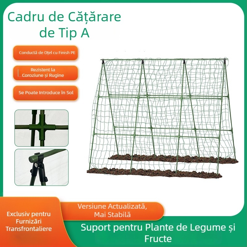 Brice PE Pergolă de cățărare pentru susținerea plantelor – Suport tip A, potrivit pentru castraveți, roșii și fasole