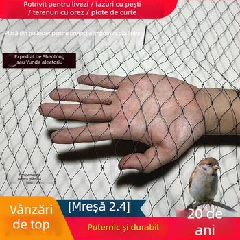 Plasă din poliester anti-păsări pentru seră, iazuri cu pești, livezi și terenuri agricole – protecție din plasă