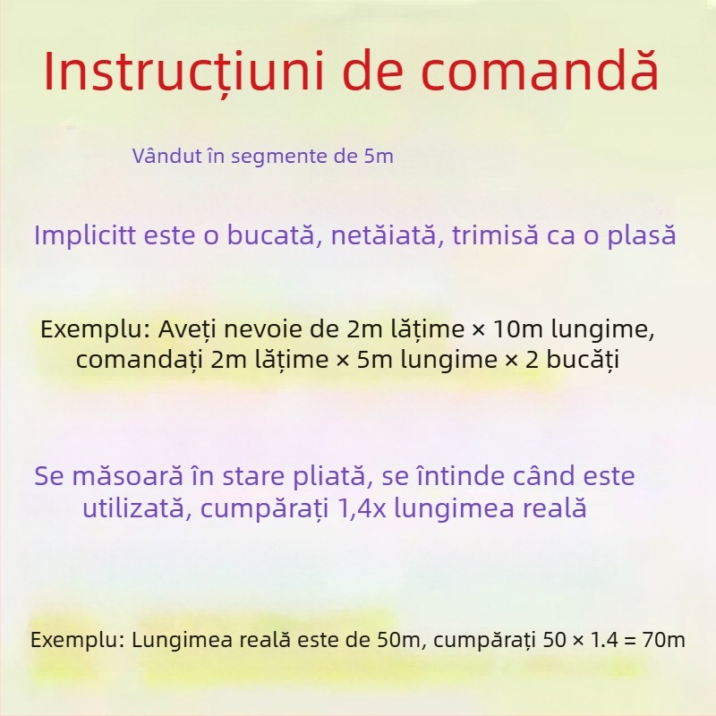 Plasă din poliester anti-păsări pentru seră, iazuri cu pești, livezi și terenuri agricole – protecție din plasă