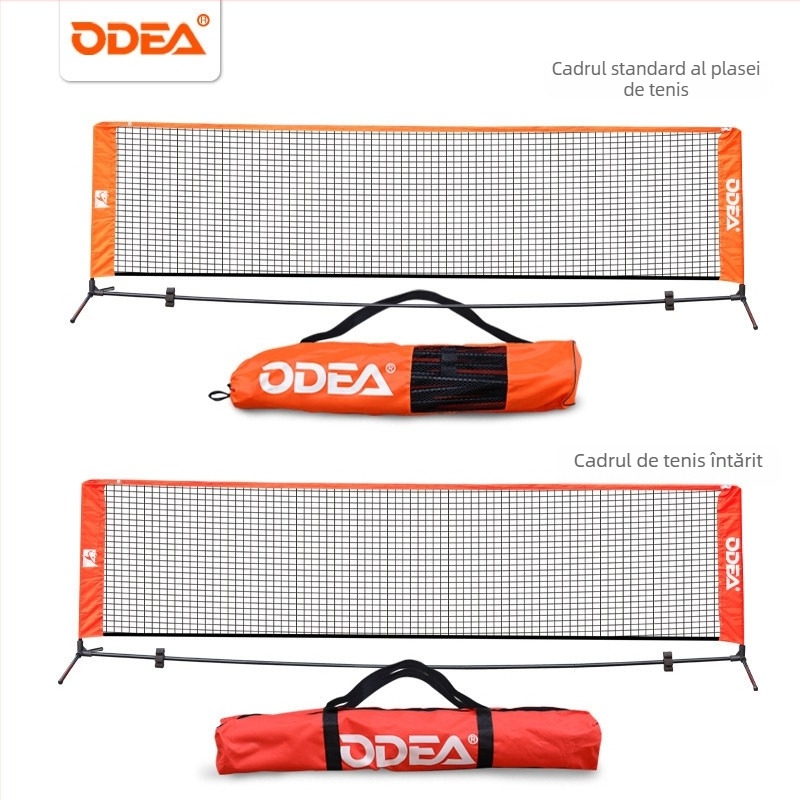 Rețea de tenis pentru copii, cadru portabil standard, pliere pentru antrenament în aer liber — Odea/Oudier, polipropilen, cod produs 008, tenis