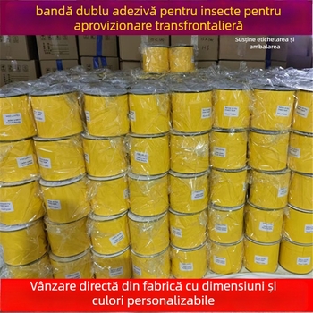Bandă dublu-adezivă pentru insecte, pentru sere și grădini, din plastic, marca Xin Zhi Yuan, potrivită pentru export transfrontalier