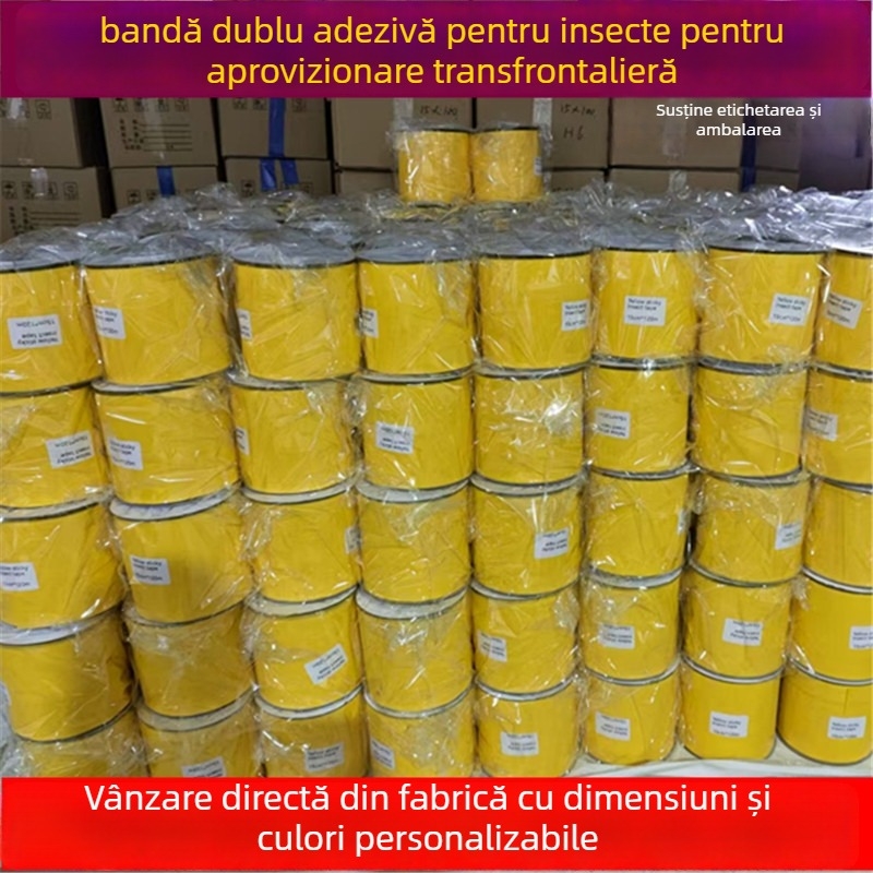 Bandă dublu-adezivă pentru insecte, pentru sere și grădini, din plastic, marca Xin Zhi Yuan, potrivită pentru export transfrontalier