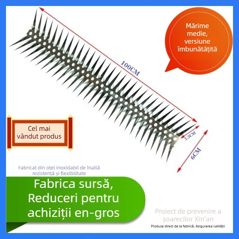 Țep anti-șoareci pentru țevi și pereți – oțel inoxidabil, anti-ascensiune, securitate pentru vile și proprietăți