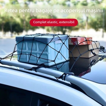 Plasă din nylon pentru bagaje pe plafonul mașinii, model Roof luggage net pocket