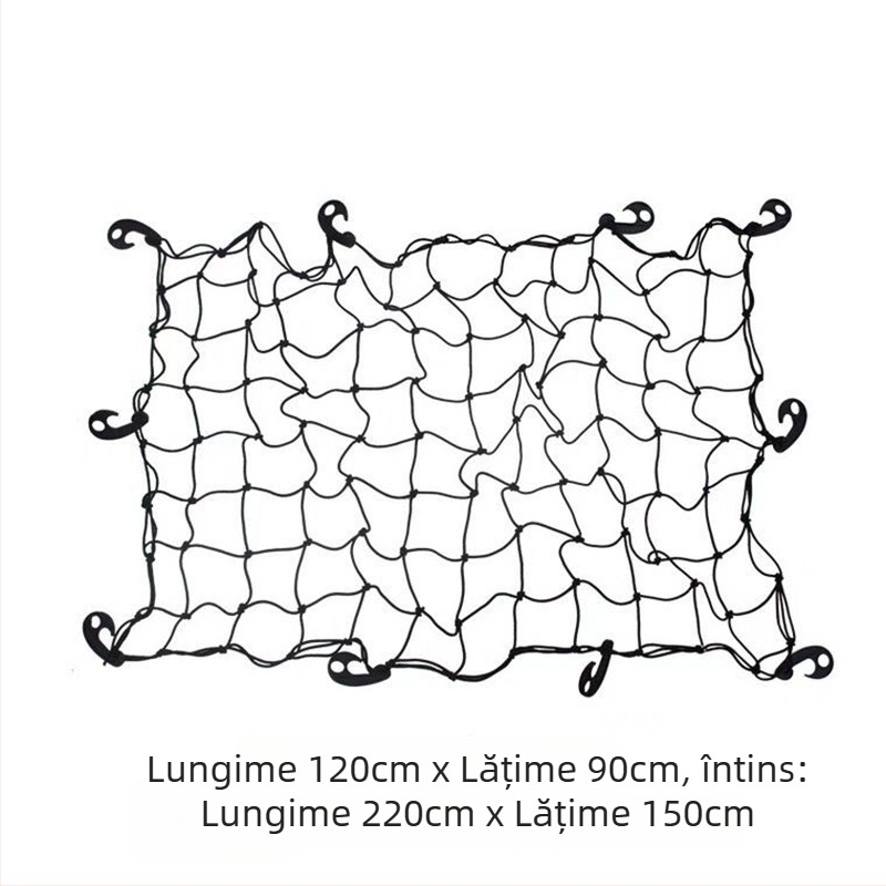 Plasă din nylon pentru bagaje pe plafonul mașinii, model Roof luggage net pocket