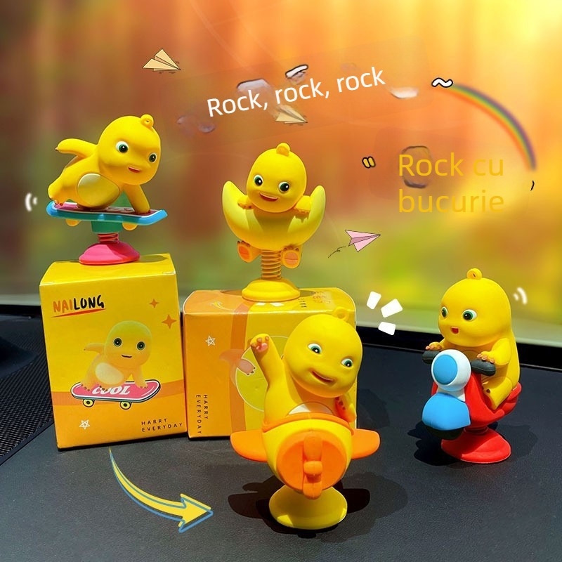 Ornament auto: figură PVC în stil desene animate, brand Qita, decorare vehicule