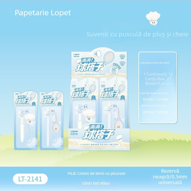 Stilou gel Lepai Didi Ball Match cu vârf ST, corp din plastic, mecanism de apăsare