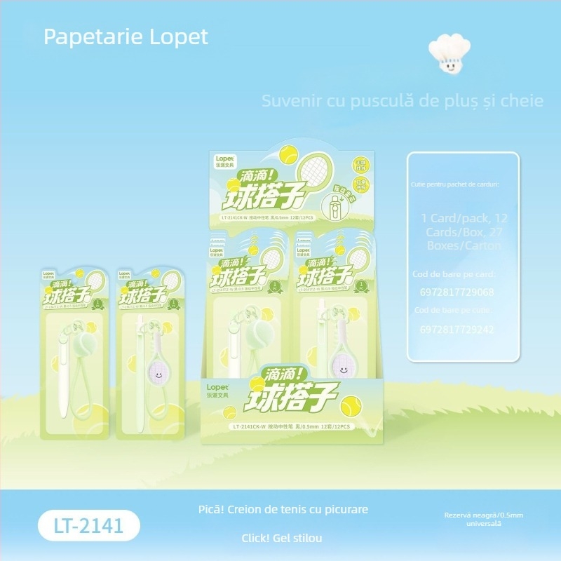 Stilou gel Lepai Didi Ball Match cu vârf ST, corp din plastic, mecanism de apăsare