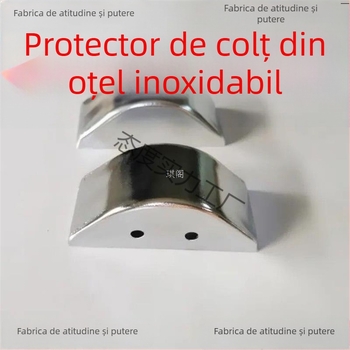 Protector de colț pentru pat din oțel inoxidabil cromat lucios, finisaj lucios, brand Caisi, personalizabil