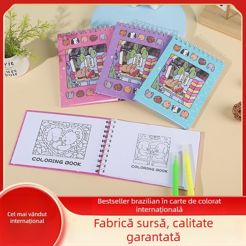 Carte de desen pentru copii cu acuarele, schițe desenate manual, portabil pentru grădiniță și elevi (Brand: Nothing; Material: Lemn; Import: Nu; Licență IP: Nu)