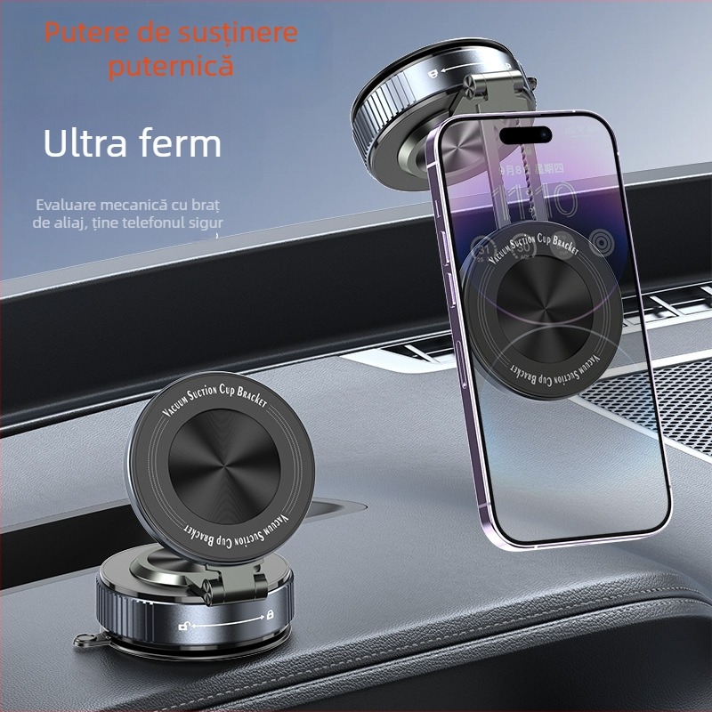 Suport pentru telefon în mașină cu absorbție magnetică în vid, montare pe parbriz, potrivire universală, design minimalist, personalizabil