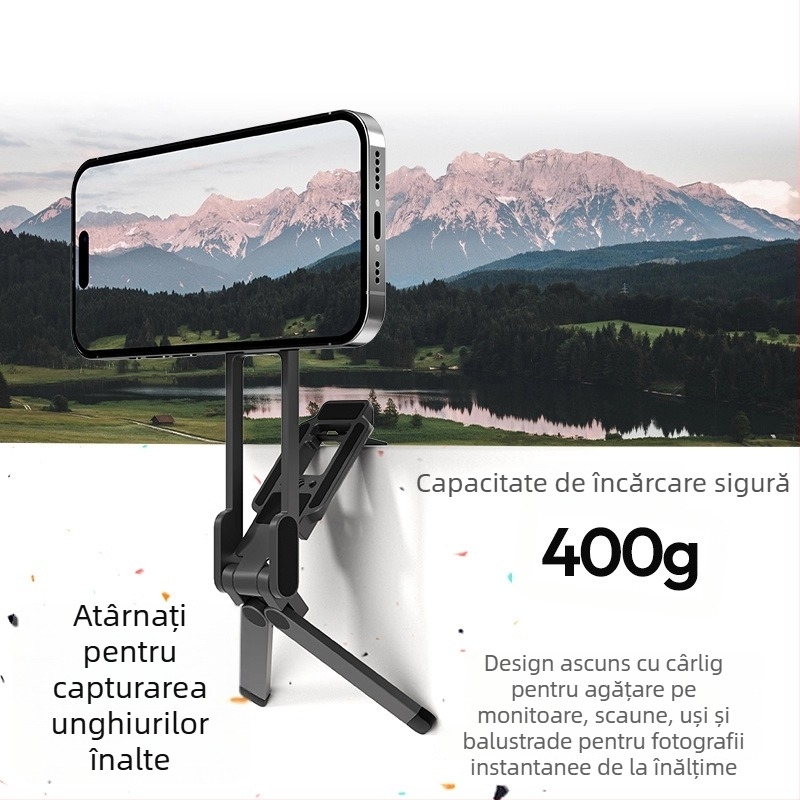 Selfie Stick cu suport universal pentru telefon, rotativ, portabil, personalizabil, pentru călătorii și streaming live