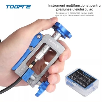 TOOPRE Unealtă din aluminiu pentru montajul liniei de frână hidraulice — instalare ac, presare cap oliv, tăietor de țevi, personalizabil