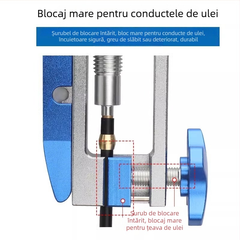 TOOPRE Unealtă din aluminiu pentru montajul liniei de frână hidraulice — instalare ac, presare cap oliv, tăietor de țevi, personalizabil