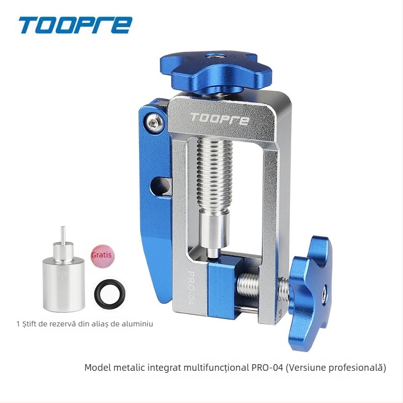 TOOPRE Unealtă din aluminiu pentru montajul liniei de frână hidraulice — instalare ac, presare cap oliv, tăietor de țevi, personalizabil