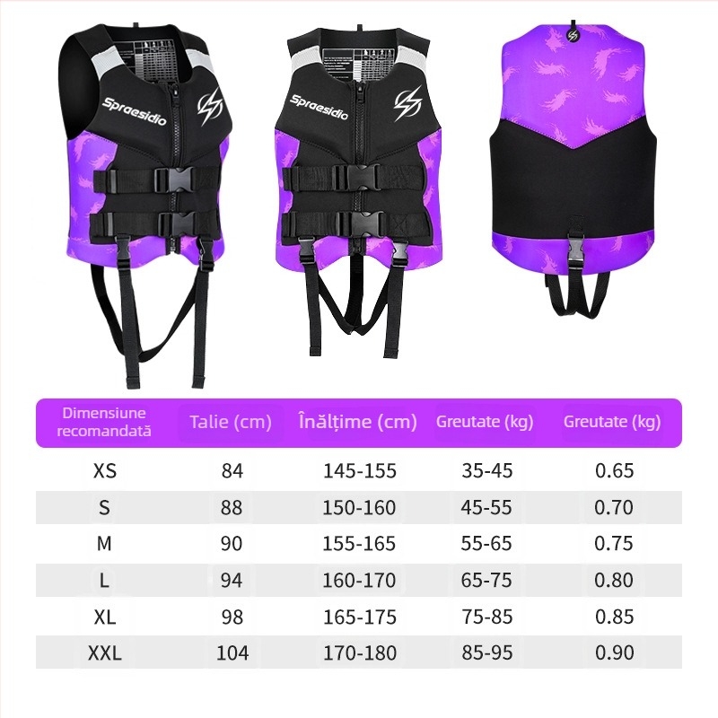 Vestă de salvare pentru adulți, pentru pescuit și salvare în mare, marca Spraesidio, model L103-L104, personalizare disponibilă, etichetă privată licențiată