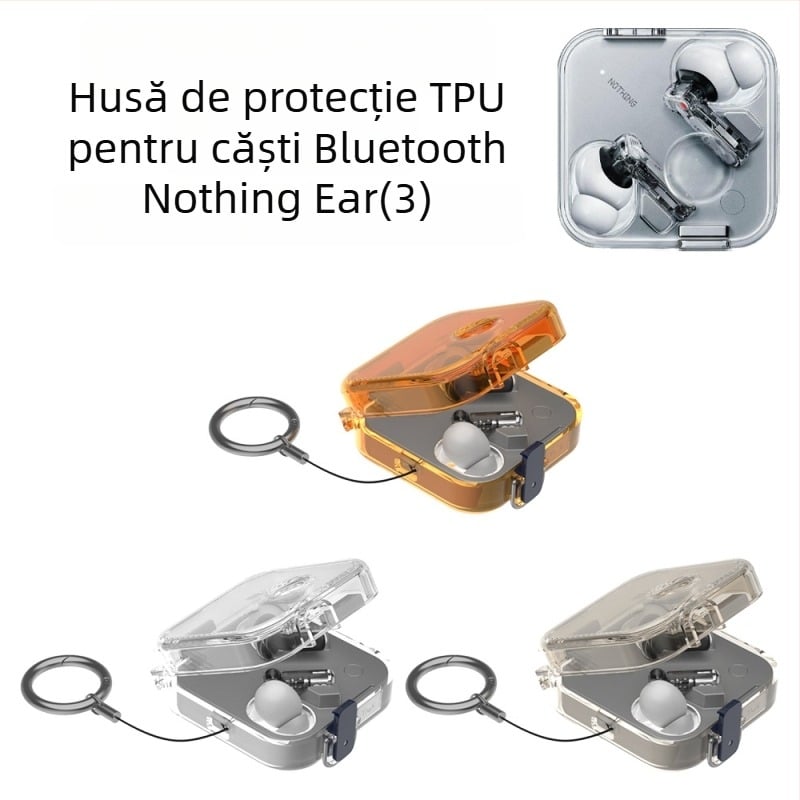 Carcasă TPU de protecție pentru Nothing Ear(3), carcasă rigidă turnată prin injecție, acoperire totală, stil personalizabil