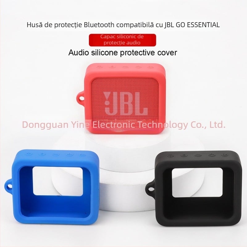Husă protectoare din silicon pentru difuzorul JBL Go Essential Bluetooth — materiale: silicon, TPU, silicon lichid; turnare prin injecție; personalizabil.