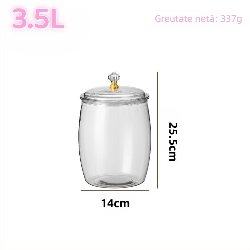 Cutie de depozitare pentru frigider - cutie de depozitare din plastic transparent pentru bucătărie, set de 5 piese, PET, capacitate 4.1-5 L, stil lux lejer