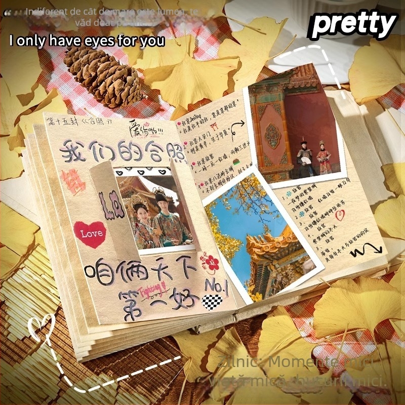 Jurnal cu pagini din hârtie din paie – copertă PP, kit DIY, fără marcă, stil 11408890