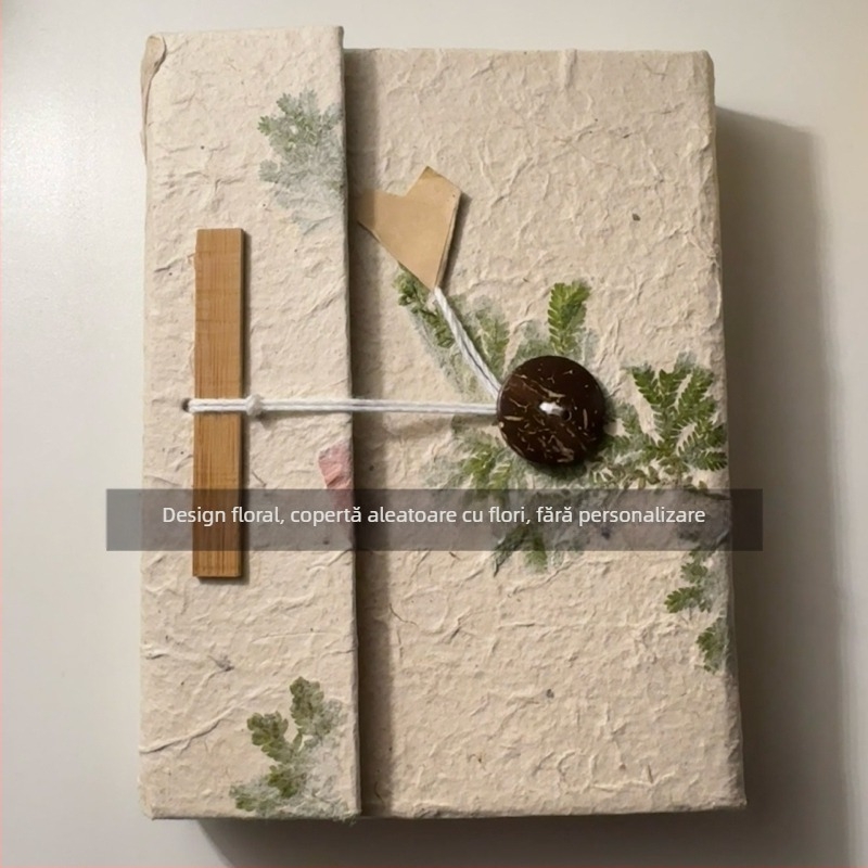 Jurnal cu pagini din hârtie din paie – copertă PP, kit DIY, fără marcă, stil 11408890