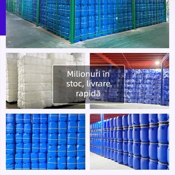 Sticlă rotundă HDPE pentru pesticide, turnare prin blow molding, capac exterior, material 100% pur, imprimare logo