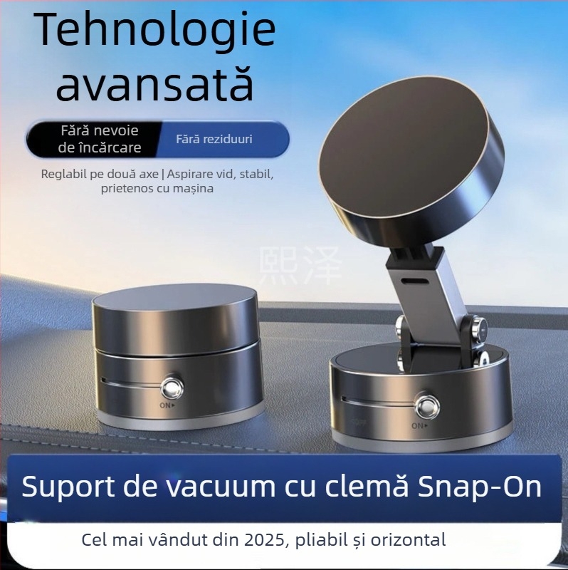 2025 Suport auto pentru telefon cu ventuză magnetică, pliabil pentru parbriz, potrivire universală