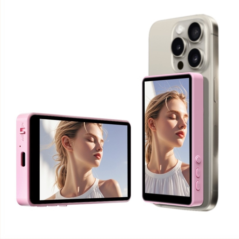 Ecran selfie wireless Bluetooth cu montură magnetică pe spate, telecomandă și proiecție pe ecran pentru iPad — material ABS, greutate maximă până la 2 kg