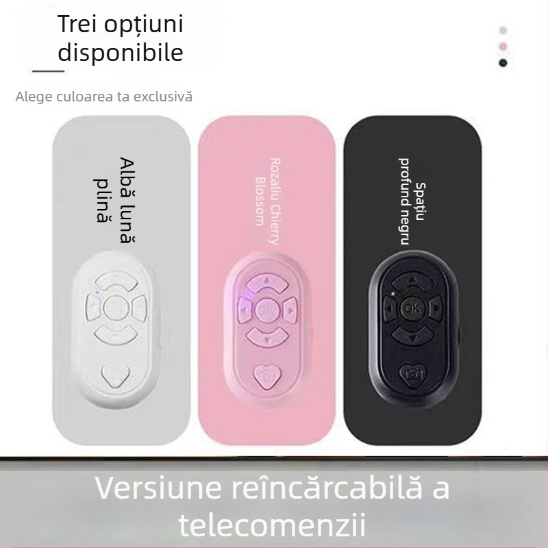 Ax-1 Telecomandă video pentru telefon mobil, Bluetooth până la 10 m, baterie 130 mAh, carcasă ABS, Mod cu buton