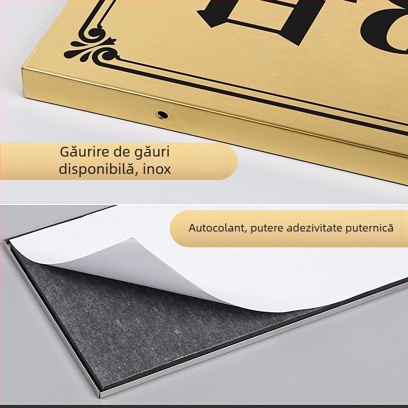 Semne portal din oțel inoxidabil cu imprimare UV | Haolong craft | pentru companii, centre comerciale, comunități, vile și hoteluri