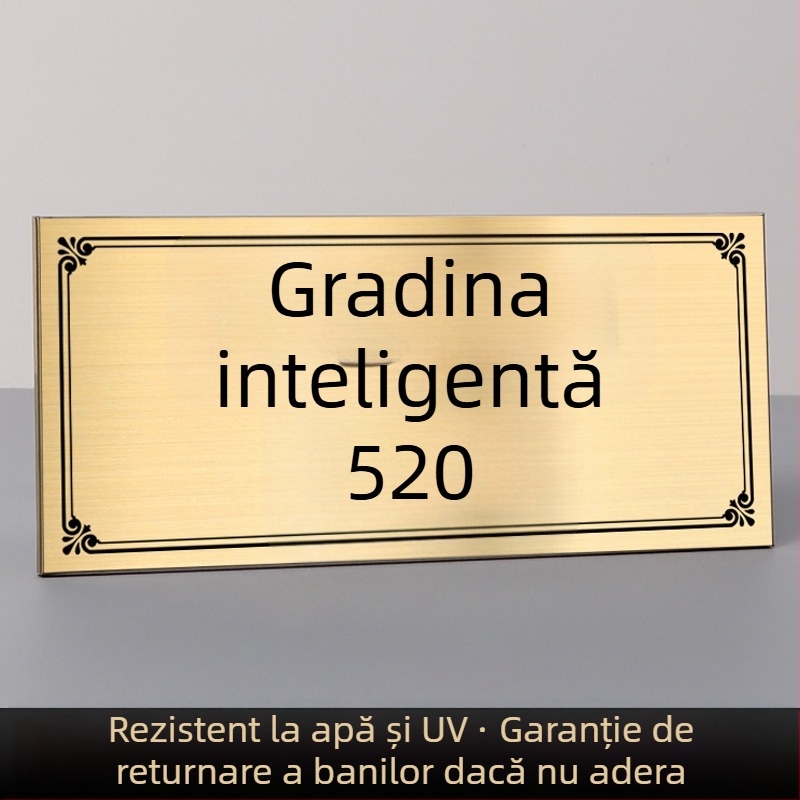 Semne portal din oțel inoxidabil cu imprimare UV | Haolong craft | pentru companii, centre comerciale, comunități, vile și hoteluri