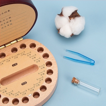 Cutie din lemn pentru amintiri ale dinților de lapte pentru copii (4–6 ani) – depozitare dinți, Thousand Change