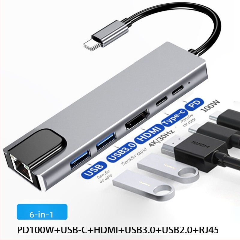 Dock de extensie ALNK AL-8IN1, compatibil cu laptopuri și telefoane mobile